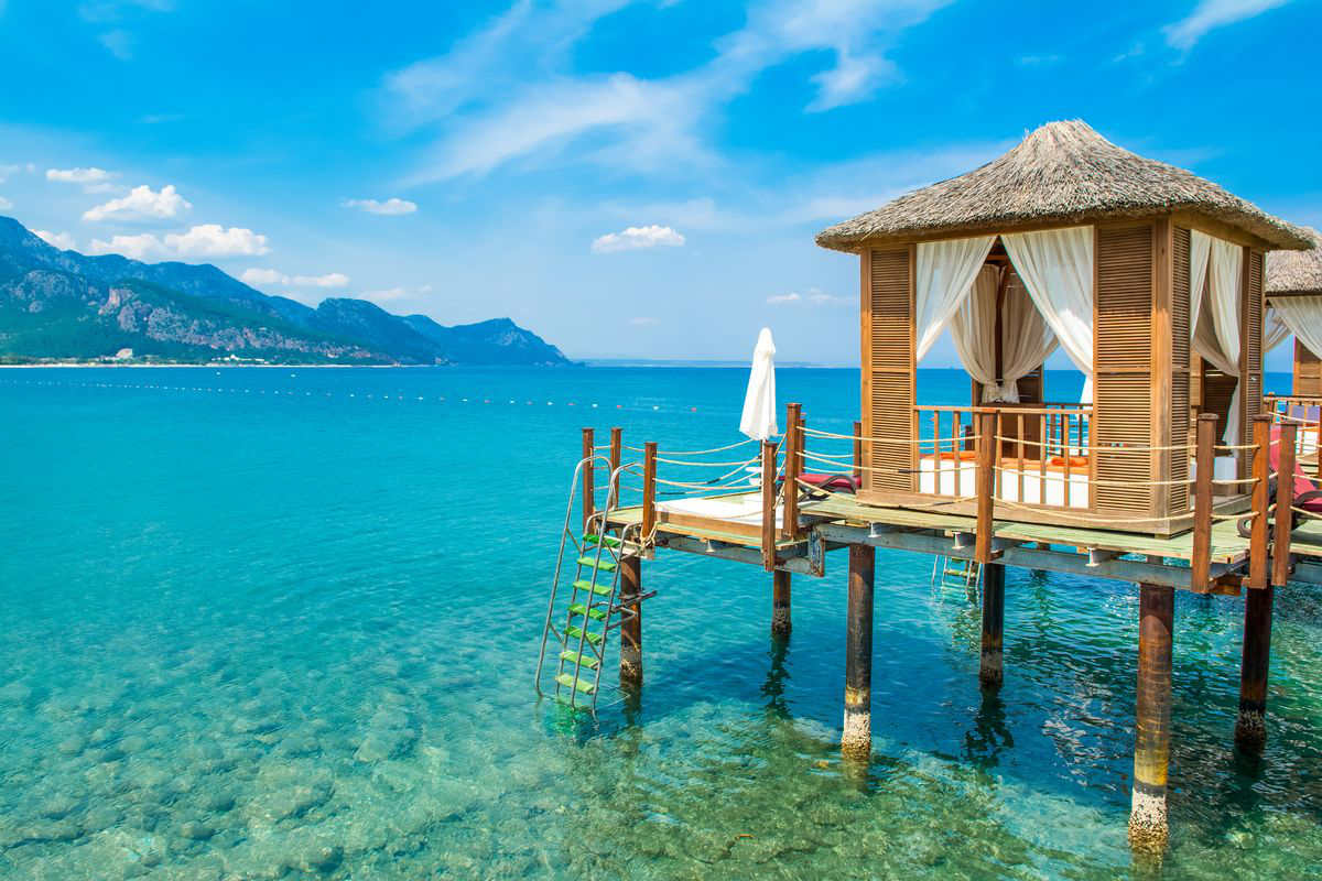 Un bungalow sull'acqua