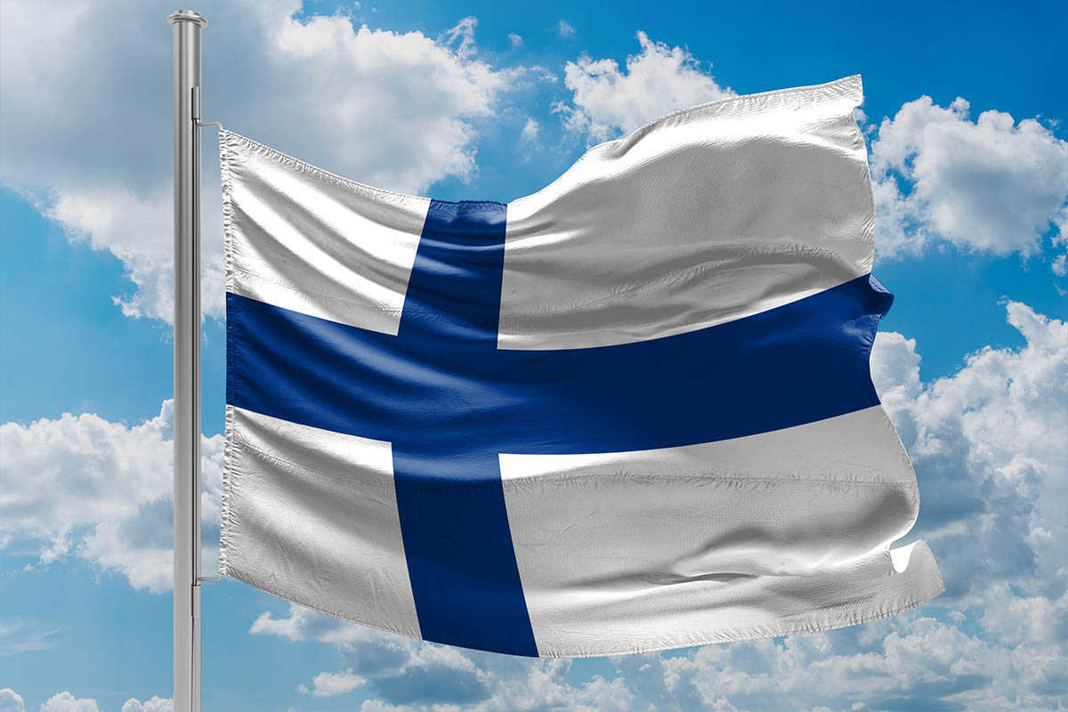 La bandiera della Finlandia