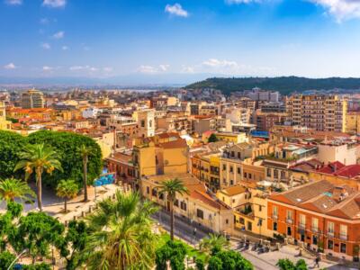 Il suggestivo panorama cittadino di Cagliari
