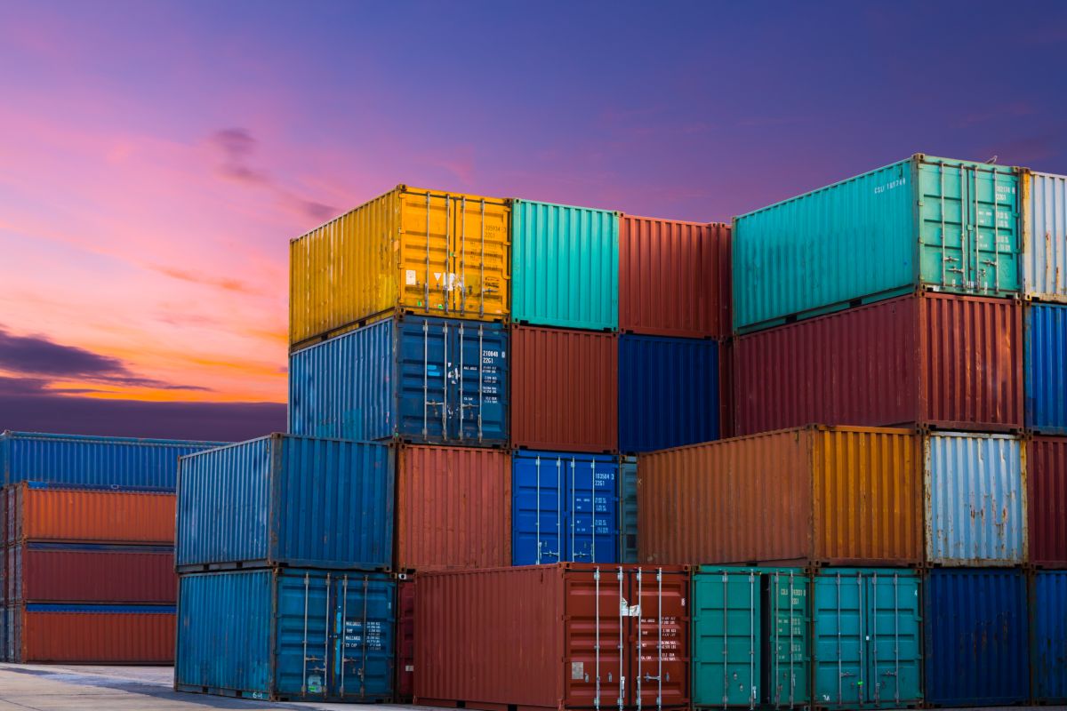 I container in un interporto