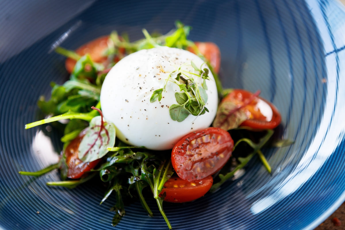 La Mozzarella di Bufala Campana in un piatto gourmet