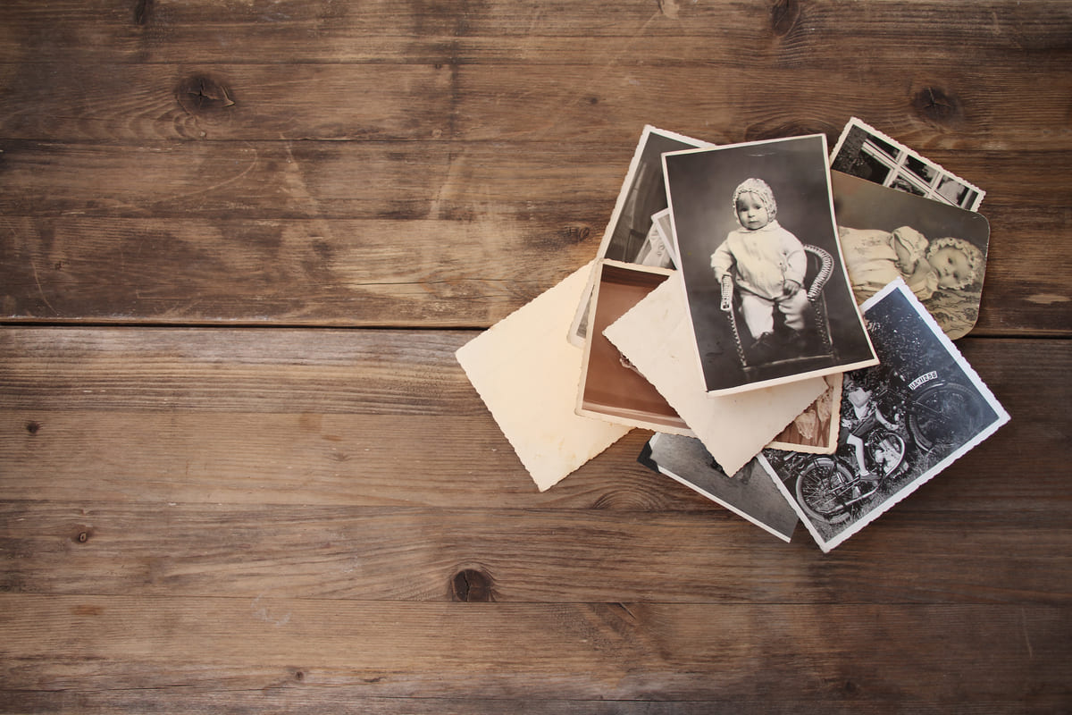 Fotografie di famiglia in bianco e nero