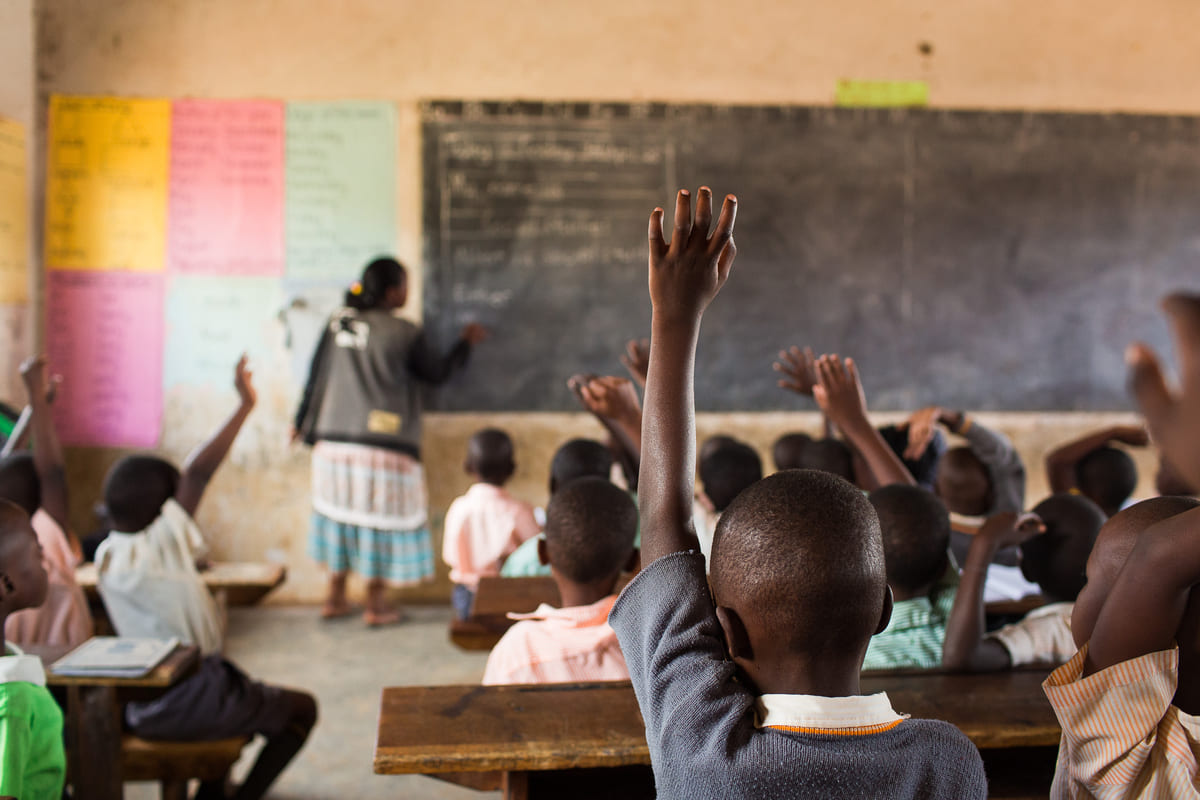 I bambini in una scuola dell'Africa