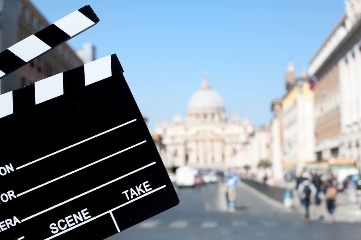 Una produzione cinematografica gira a Roma