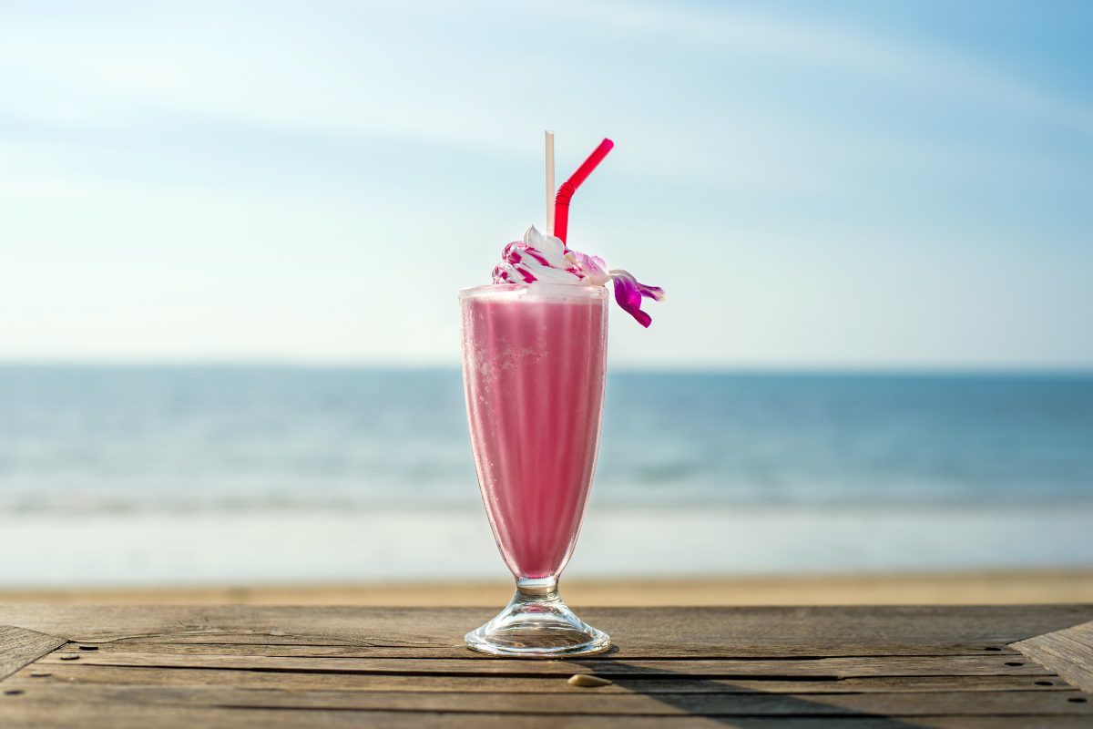 Un milkshake in spiaggia